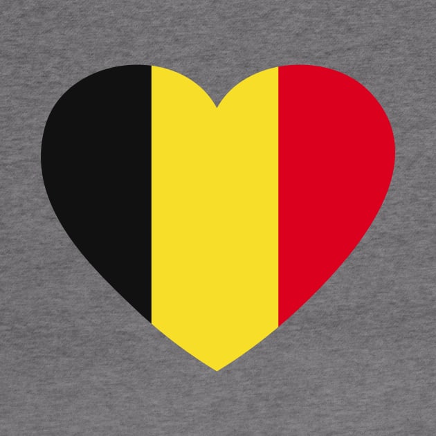 I Love Belgium // Heart-Shaped Belgian Flag by SLAG_Creative